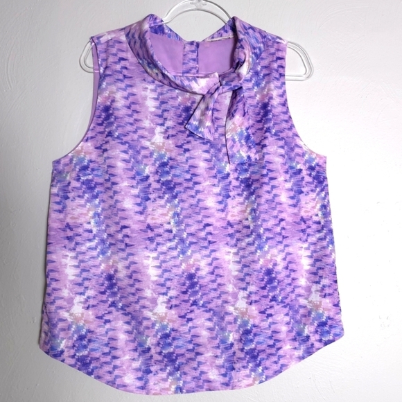 Soft Surroundings Tops - Soft Surroundings Adrie Top Purple Orchid Soft TieCollar Size Large